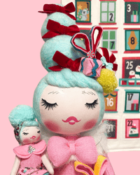 Image 1 of MEDIUM ART DOLL HOLIDAY SWEETIE & ORNAMENT 