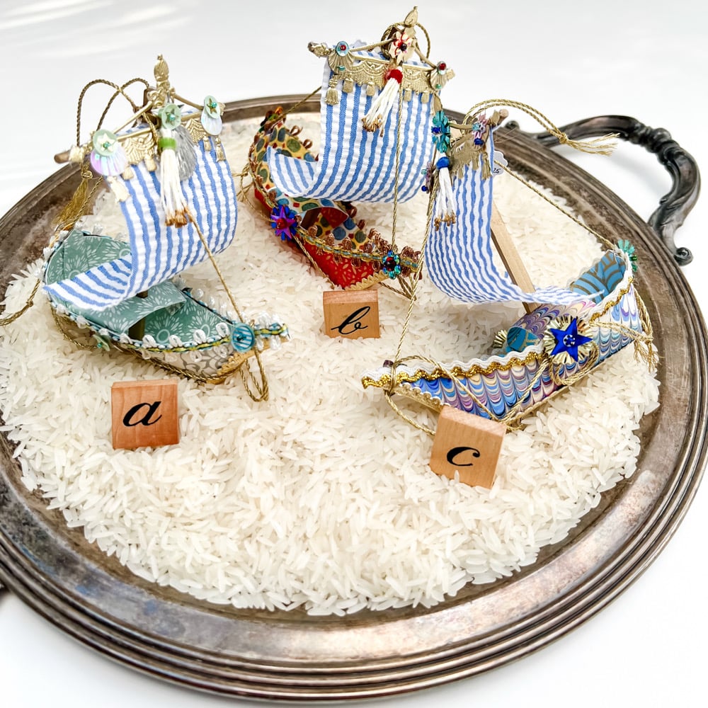 Image of Ship of Dreams- Blue & White Sails