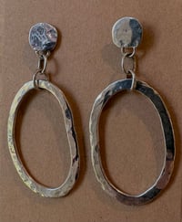 Image 2 of Hammered circle earrings