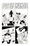 Bootleg Batman Adventures Original Interior Inked Page - Potty Humor