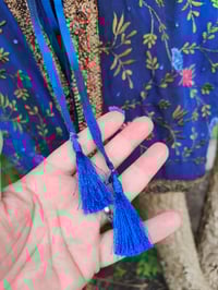 Image 4 of Mykonos sari jewel oversized waistcoat / top 10-18 blue