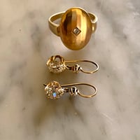 Image 3 of ANTIQUE EUROPEAN-CUT DIAMOND EARRINGS