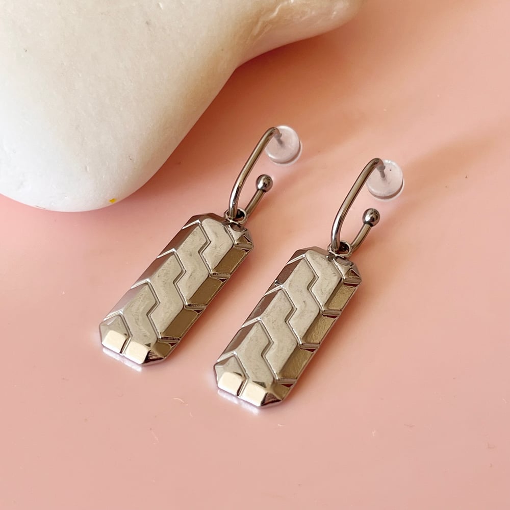 Image of Statement Rectangle Half Hoops