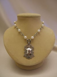 Image 4 of Sterling Shield with White Pearls 4KL
