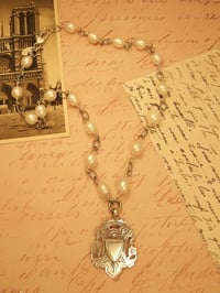 Image 4 of White Baroque Pearls with two-sided Fob 4KK