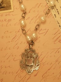 Image 2 of White Baroque Pearls with two-sided Fob 4KK