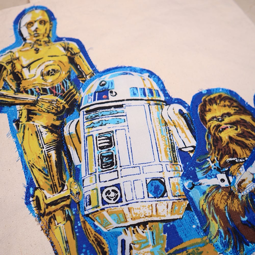 Image of UPCYCLED A NEW HOPE CHARACTER TOTE BAG