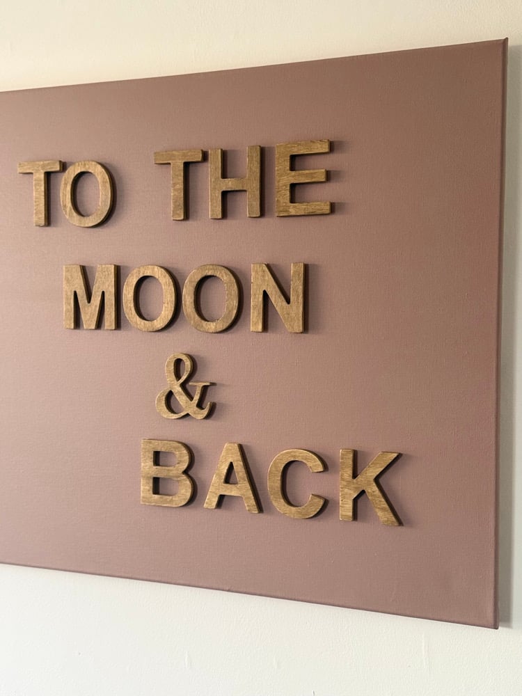 Image of Farrow & Ball Canvas “ To the moon & Back”