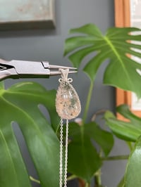 Image 3 of Silver Garden  Quartz Teardrop Crystal Necklace