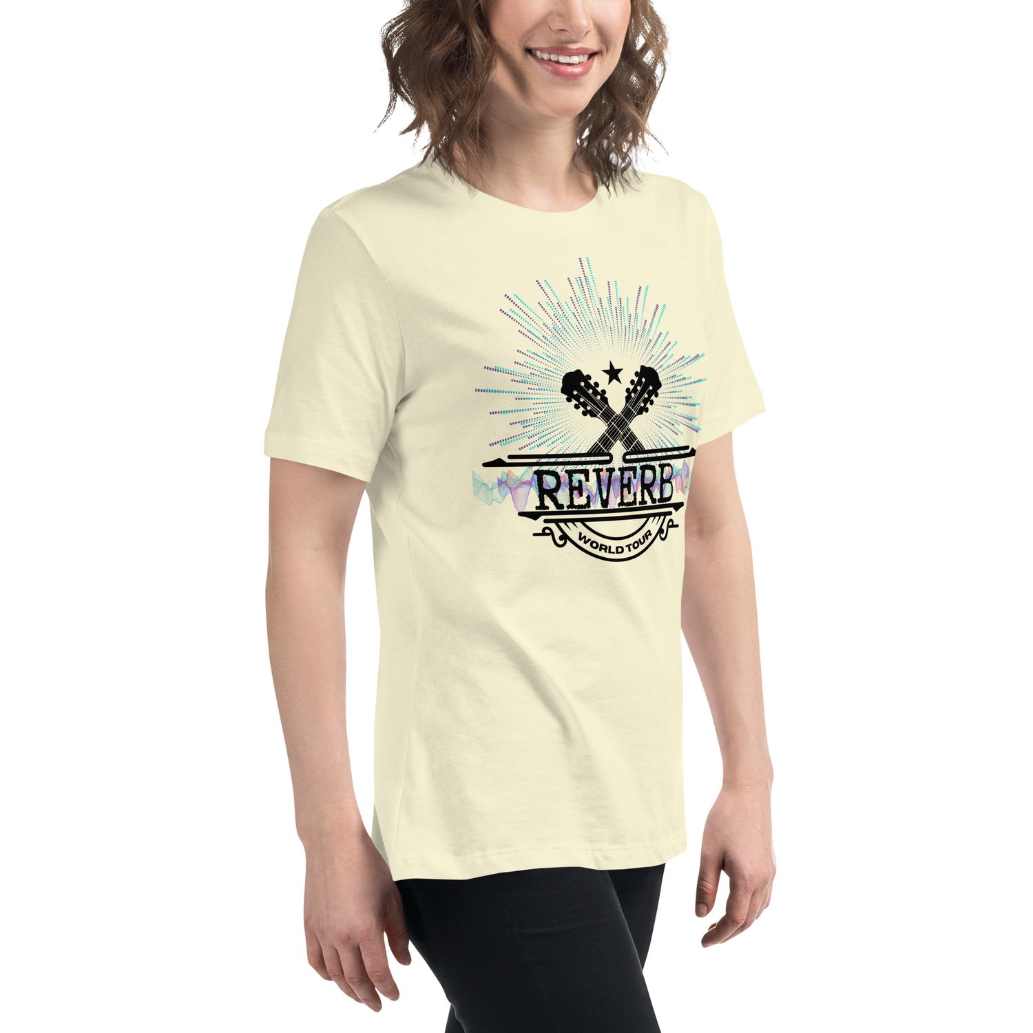 Image of Women's Relaxed T-Shirt Reverb tour tshirt 