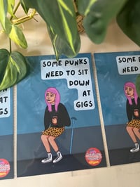 Image 3 of Some Punks Need to Sit Down A5 print 