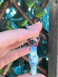 Image 3 of Fancy Seahorse Necklace with Opal