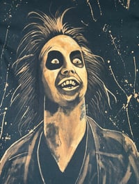 Image 2 of “BEETLEJUICE #1” Custom Bleach Painted T-shirt XL
