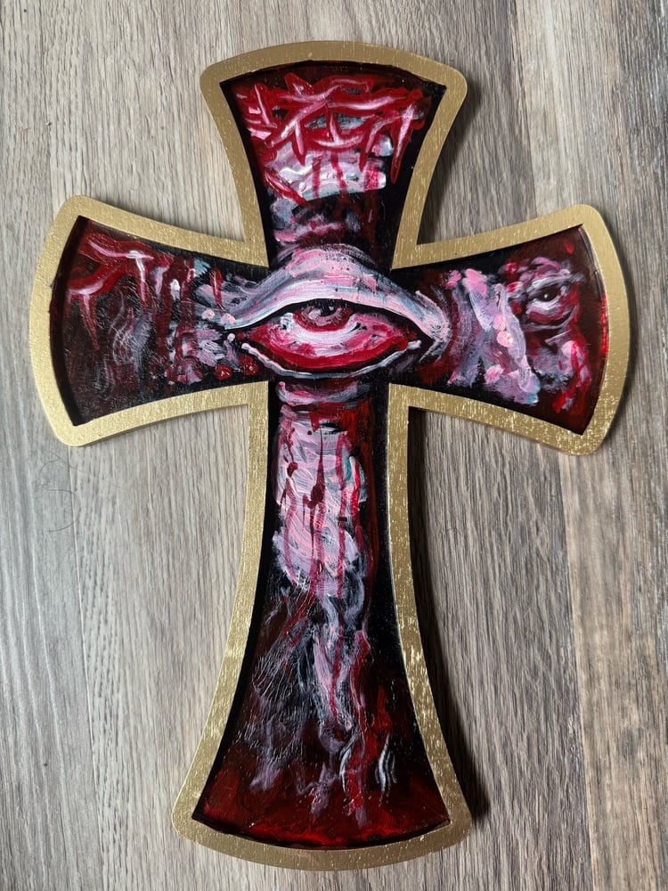 Image of Original Tim Lehi "Crucifix 42" Painting