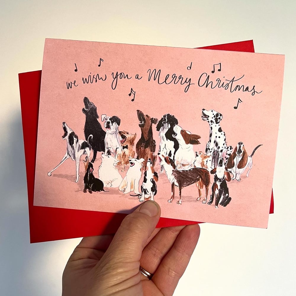 Image of  'The Dog Chorus' Luxury Greetings Card (Single or Multipack)