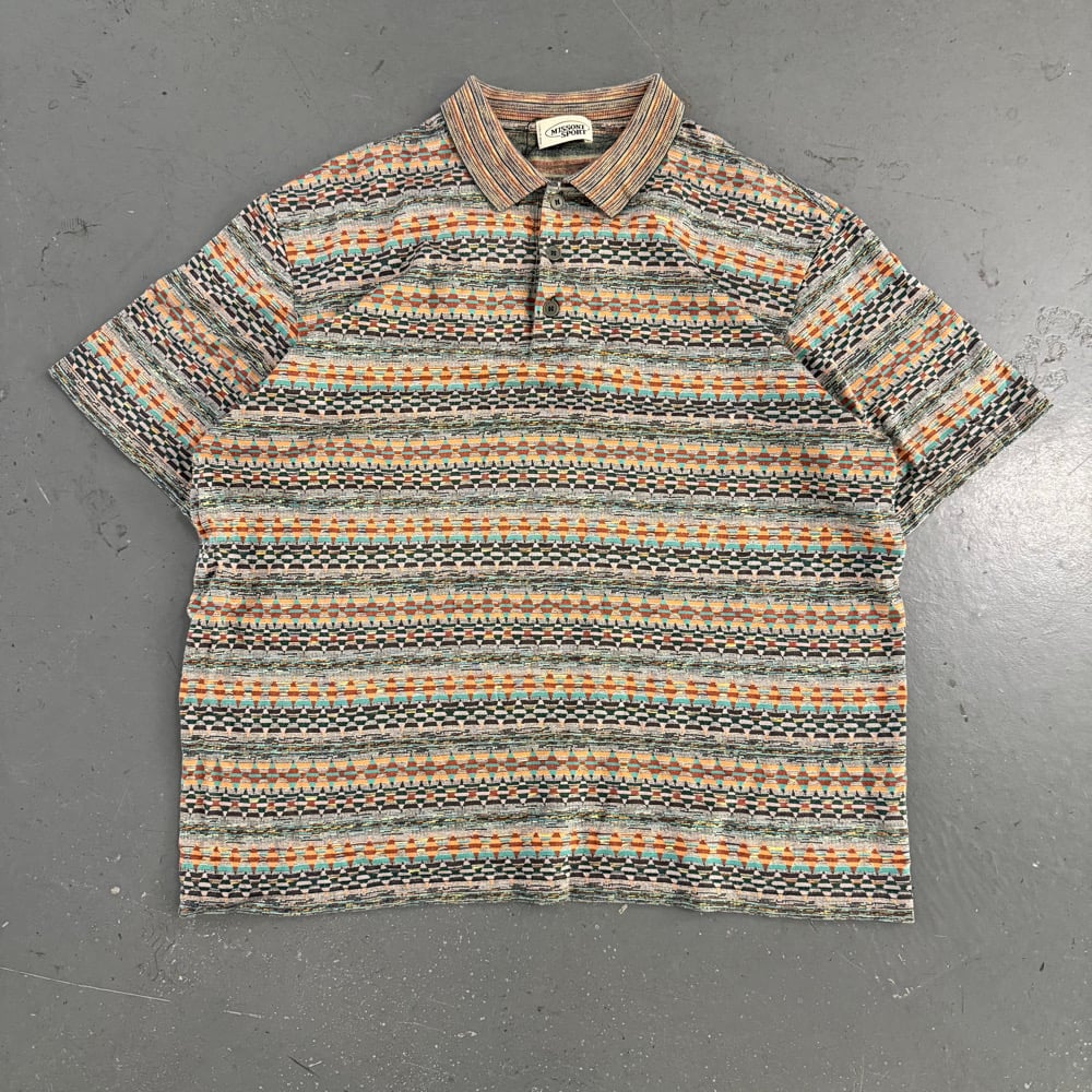 Image of 1980s Missoni Sport Polo Shirt, size large