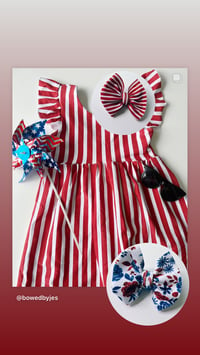 Image 3 of Patriotic floral | Classic Bow 