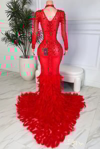 Image 8 of KAELIE BLACK FEATHER DRESS