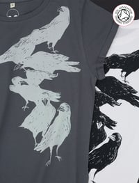 Image 1 of Crow Women's Roll Sleeve T-Shirts (Organic)