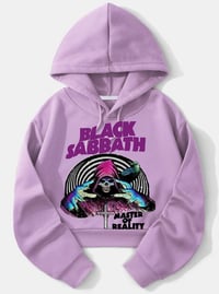 Black Sabbath Lilac Crop Hoodie 