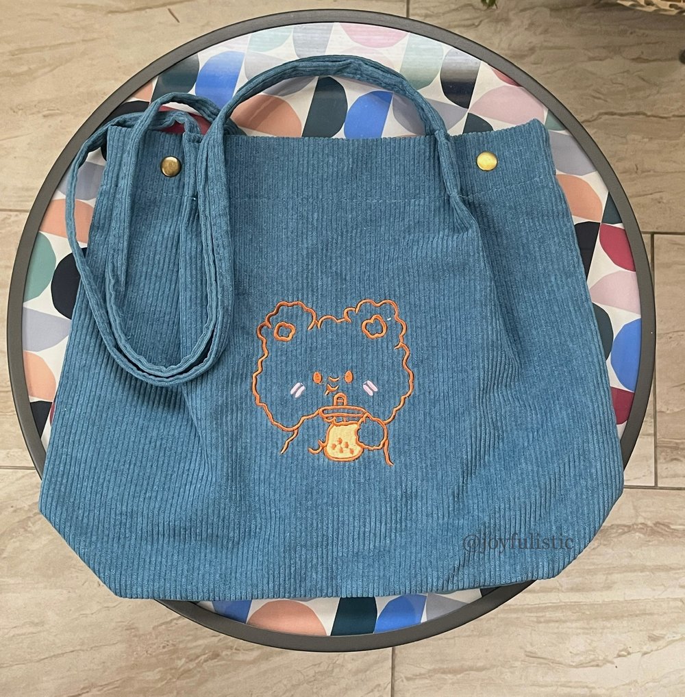 Image of Blue Boba Bear Tote