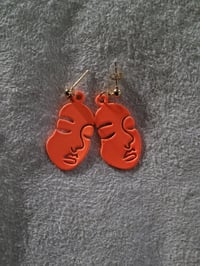 Image 1 of Orange Double-Faced Earrings