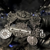Image 4 of Funeral Procession - Victorian Hearse Carriage 3D Enamel Pin