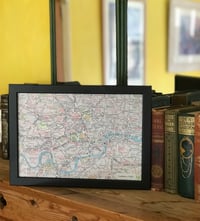 Image 1 of London c.1930, framed (repro) map