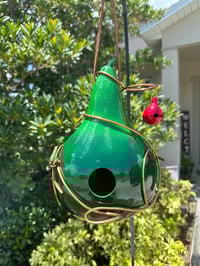 Copper Wire Wrapped Bird House