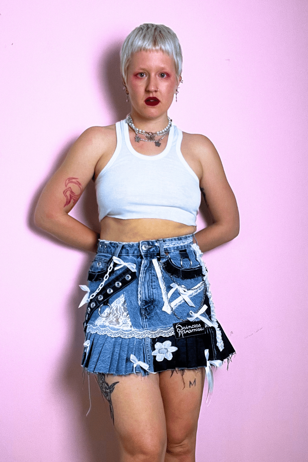 Image of Upcycled Denim Skirt - Jessica