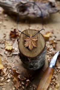 Image 11 of Maple Leaf Pendant Necklace. 