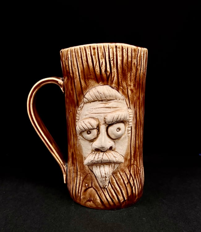 Wooden Face Mug 