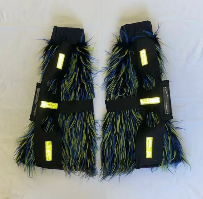 “glitch” furry legwarmers