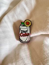 Image 2 of Diet Coke Sunflower Enamel Pin