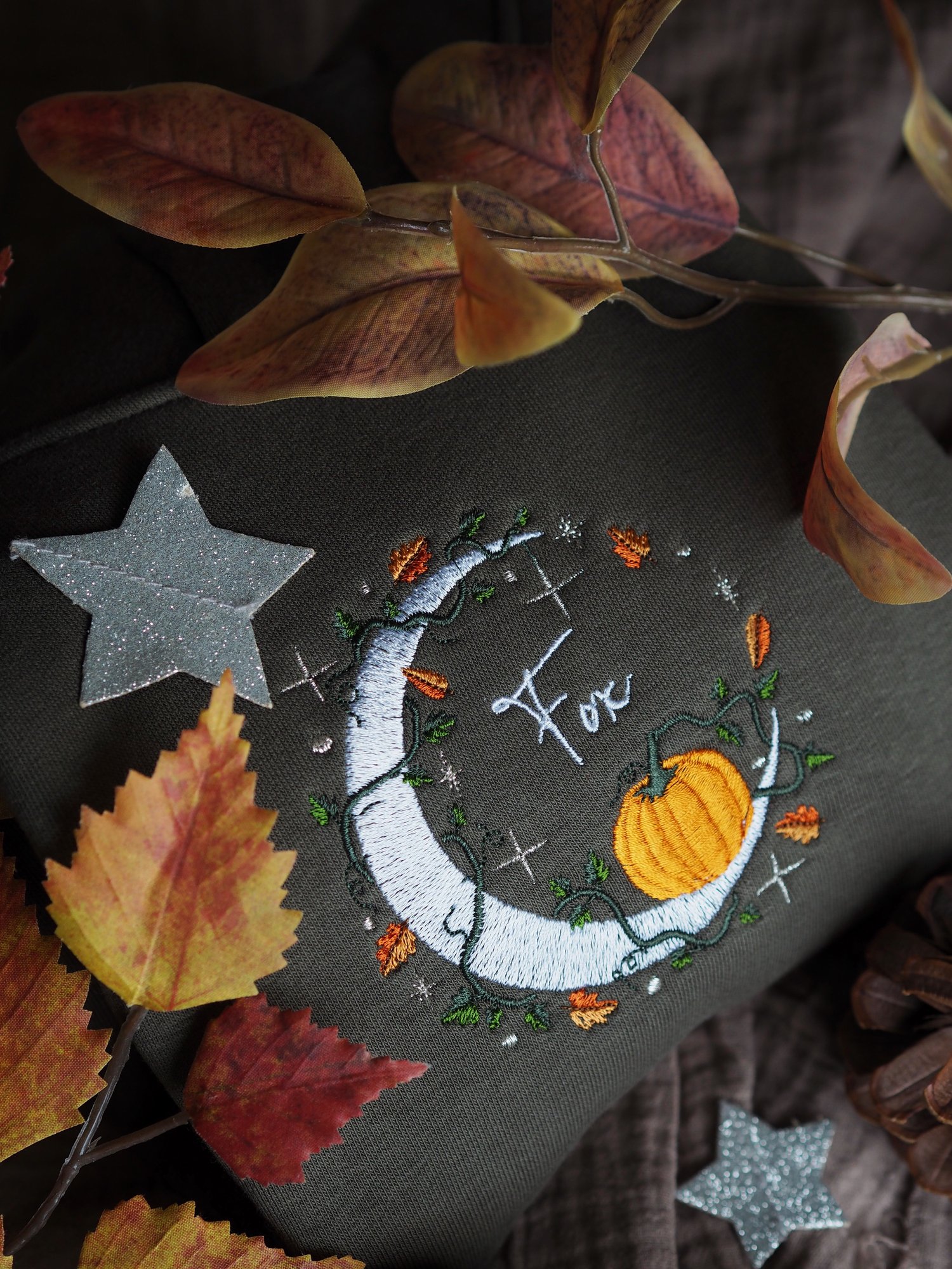 Image of ADULT Lunar Vines - Khaki Hoody