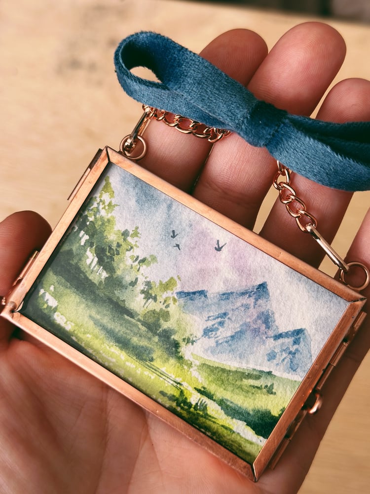 Image of Mountain Valley - Heirloom Watercolor Ornament