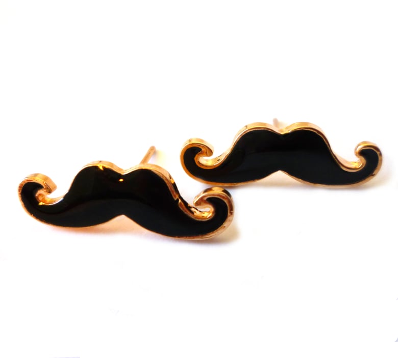 Image of Moustache Stud Earrings