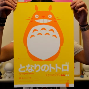 Image of Totoro : : Yellow A3 Print