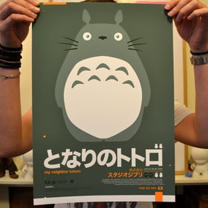 Image of Totoro : : Grey A3 Print