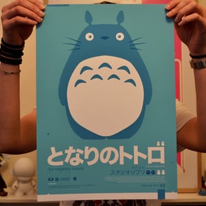 Image of Totoro : : Blue A3 Print