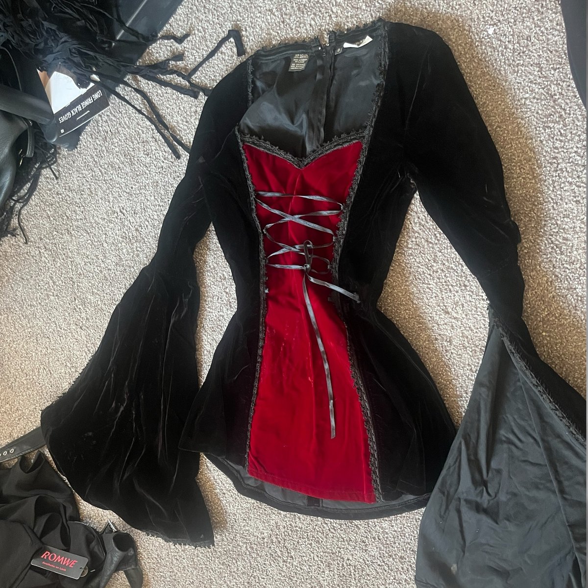 lip service black and burgundy dress BLACK INDUSTRY BALL GOWN-Dresses-Lip Service main image 1