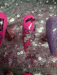 Image 4 of  Valentine’s Day stiletto  gel press on nails 