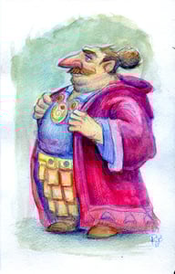 Image of The Merchant - Original Watercolor Painting