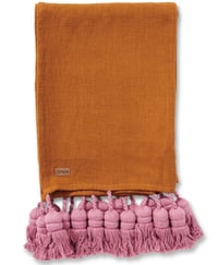 Image 1 of Kip & Co Ginger & Rose Tassel Throw 