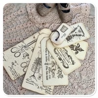 Image 3 of handmade hand stamped french style luggage tags