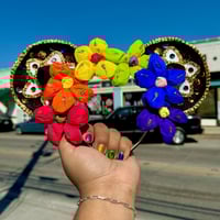 Image 1 of Black Mainstreet Mariachi Ears Flower Halo