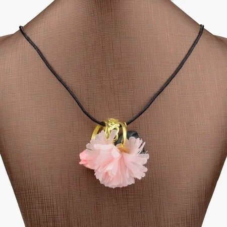 Image of Skull and Flower Charm Necklace 