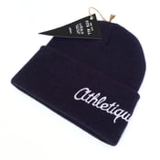 Image of Navy 'WARM UP' beanie 