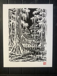 Original Linocut - Sacred Bayou