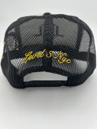 Image 3 of LVL3 NYC BLACK & GREY TRUCKER HAT
